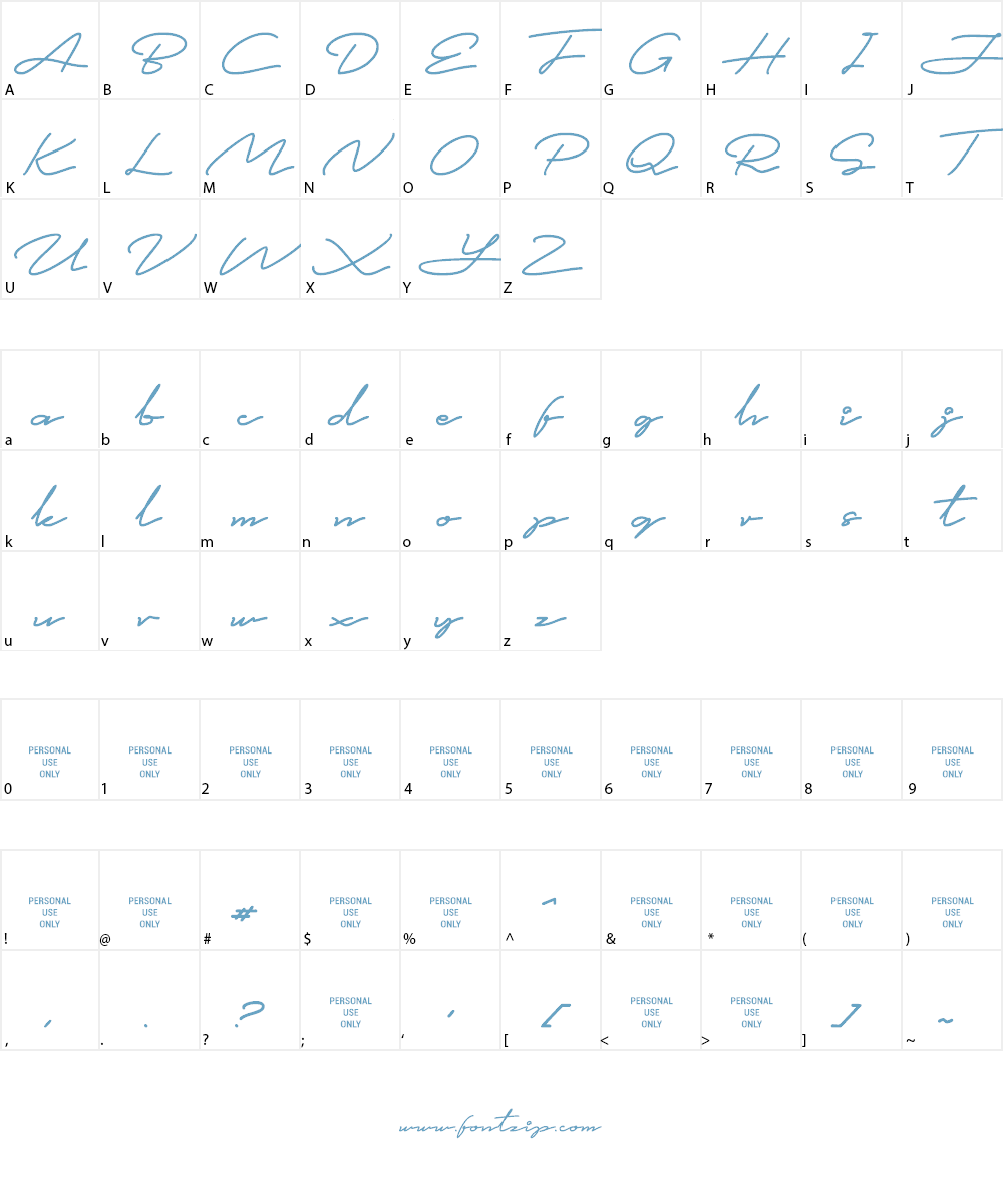 This is Signature Font Character